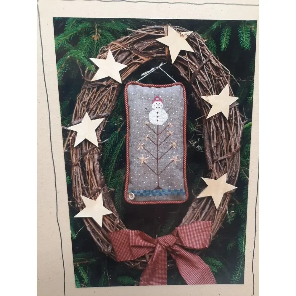 Fanci That Counted Cross Stitch Pattern Tree Top Snowman Vintage